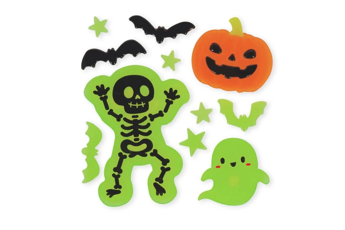 Legami Set mit Gel Fensteraufklebern Window Glow Halloween7