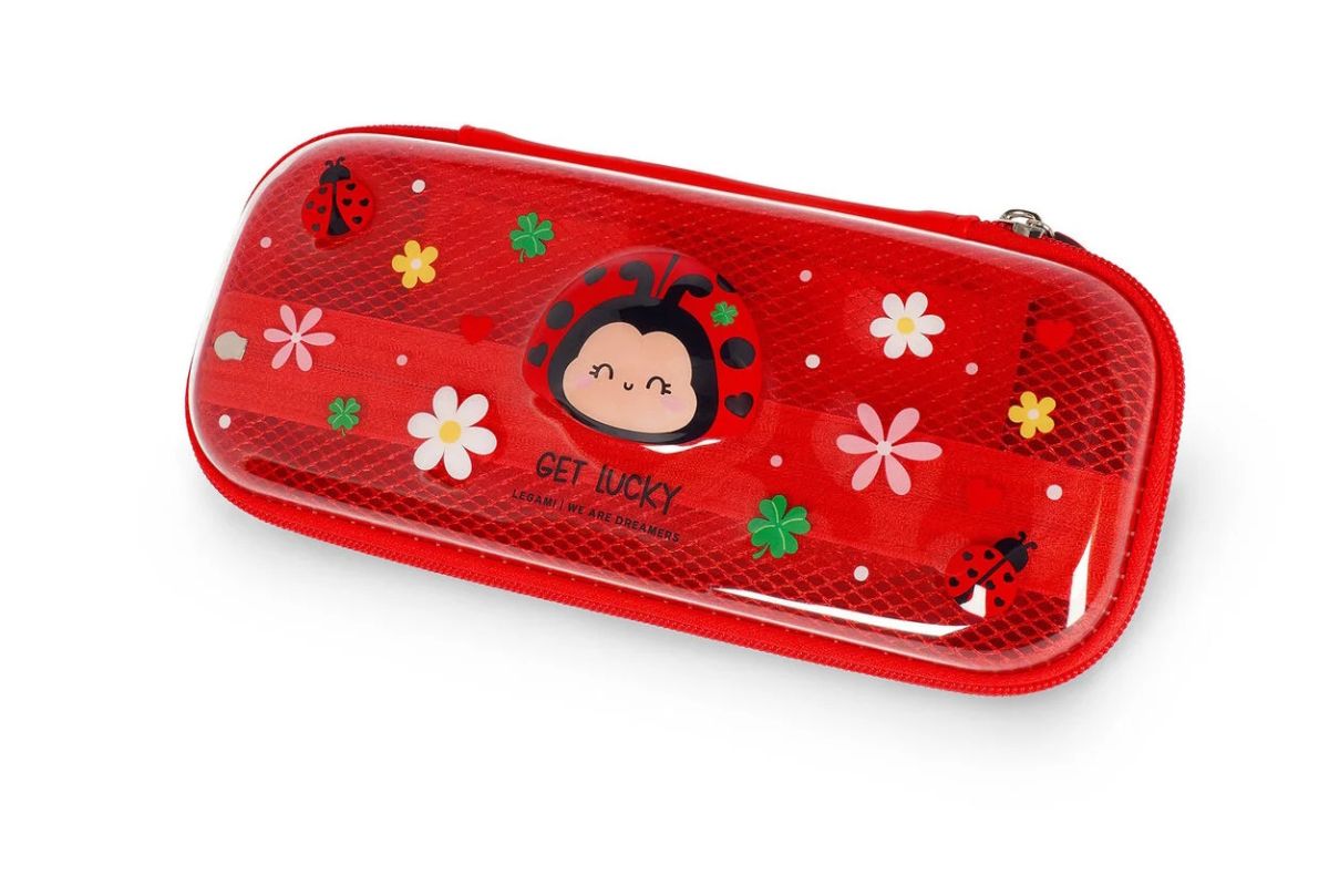 Legami Transparentes Hartschalen Federmäppchen Ladybug WonderWow 23cm