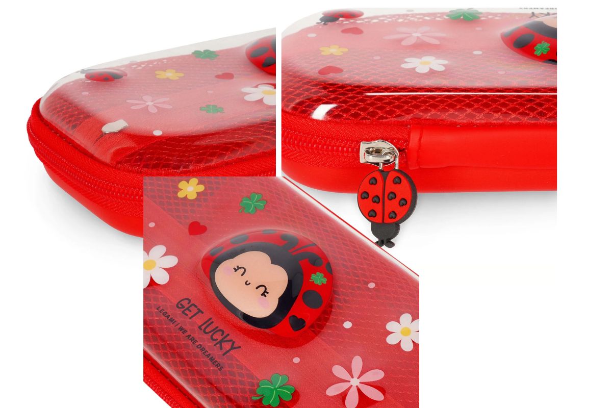 Legami Transparentes Hartschalen Federmäppchen Ladybug WonderWow 23cm3