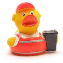 Lade das Bild in den Galerie-Viewer, Müllmann Ente Design by LILALU Schwimmente Gummiente3
