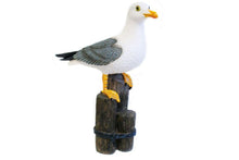 Lade das Bild in den Galerie-Viewer, Möwe auf Holzsteg Küsten Deko Maritimer Stil Höhe 33cm2
