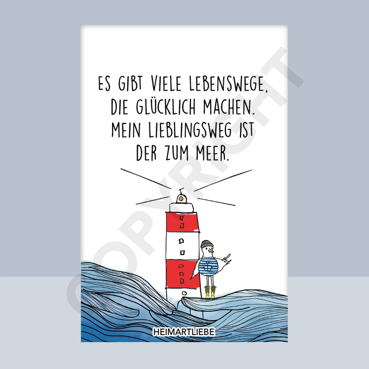 Magnet "Es gibt viele Lebenswege, die glücklich machen" Souvenir Nordsee