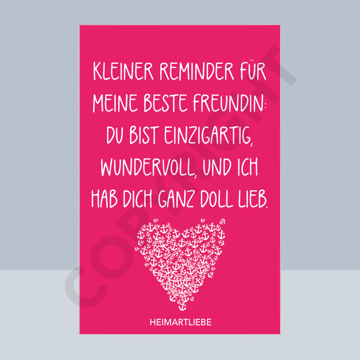 Magnet "Kleiner Reminder Für Meine Beste Freundin: Du Bist Einzigartig" Souvenir