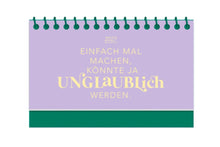 Lade das Bild in den Galerie-Viewer, Mini Kalender 2027 Einfach mal machen! Aufsteller Grafik Werkstatt

