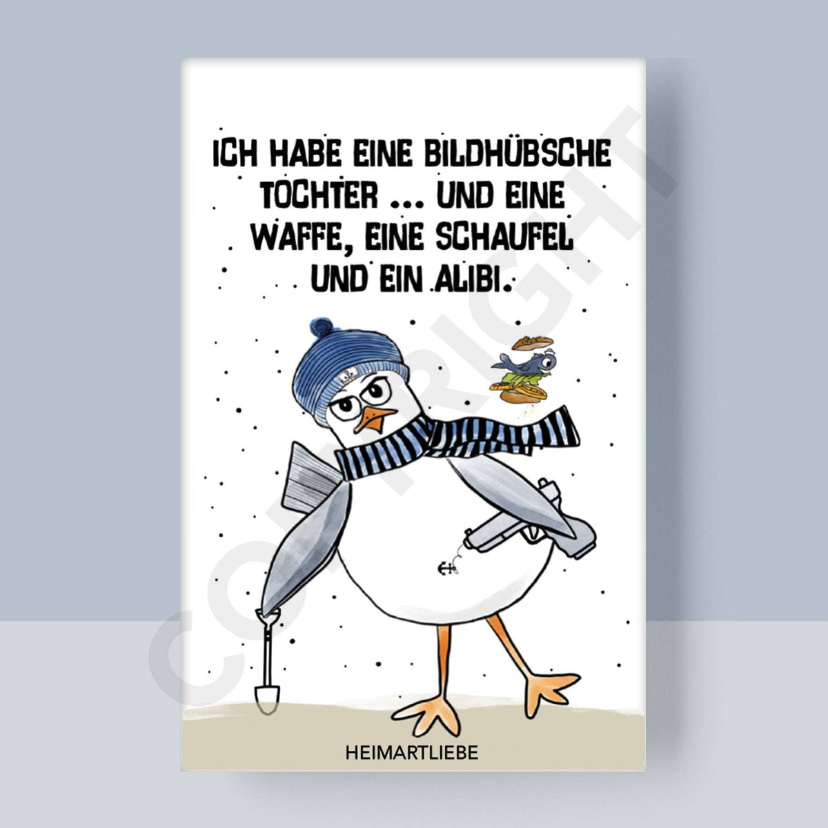 Motiv Magnet "ICH HABE EINE BILDHÜBSCHE TOCHTER" Souvenir Nordsee