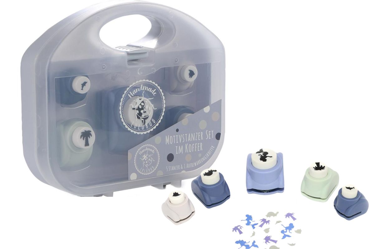 Motivstanzerkoffer 5 Stanzer „Unter Wasser“ Kreativer Bastelspaß von Handmade Lulubug