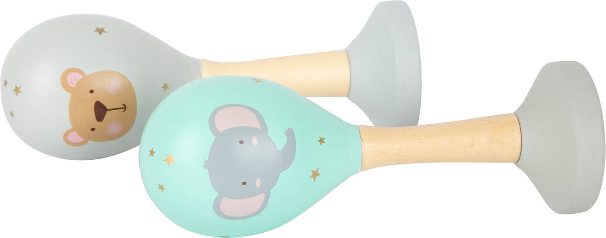 Musikrassel Pastell Baby Greiflinge Rassel Holz2