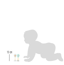 Load the picture into the gallery viewer, Musikrassel Pastell Baby Greiflinge Rassel Holz4
