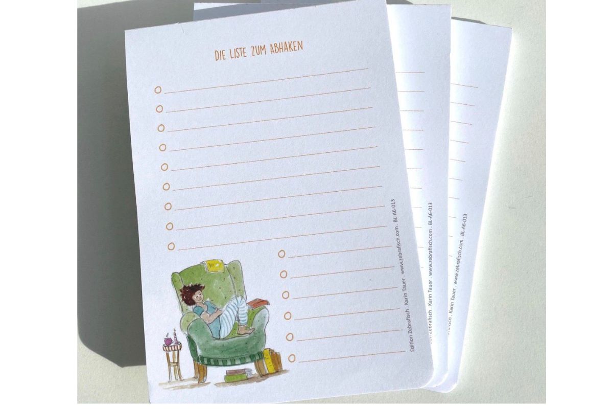 Notizblock "Die Liste Zum Abhaken" Karin Tauer Din A6 50 Blatt 