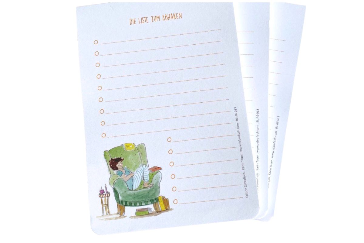 Notizblock "Die Liste Zum Abhaken" Karin Tauer Din A6 50 Blatt 2
