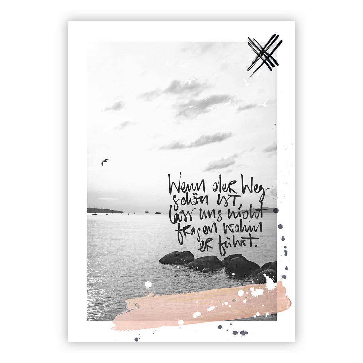 Postkarte "Wenn Der Weg Schön Ist" ppd Design