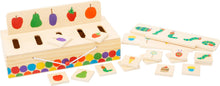 Load the picture into the gallery viewer, Raupe Nimmersatt Bildersortierbox Lernspielzeug Holz3
