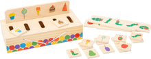 Load the picture into the gallery viewer, Raupe Nimmersatt Bildersortierbox Lernspielzeug Holz5
