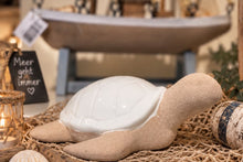 Lade das Bild in den Galerie-Viewer, Schildkröte Porzellan Küsten Deko Maritimer Stil Weiß / Beige
