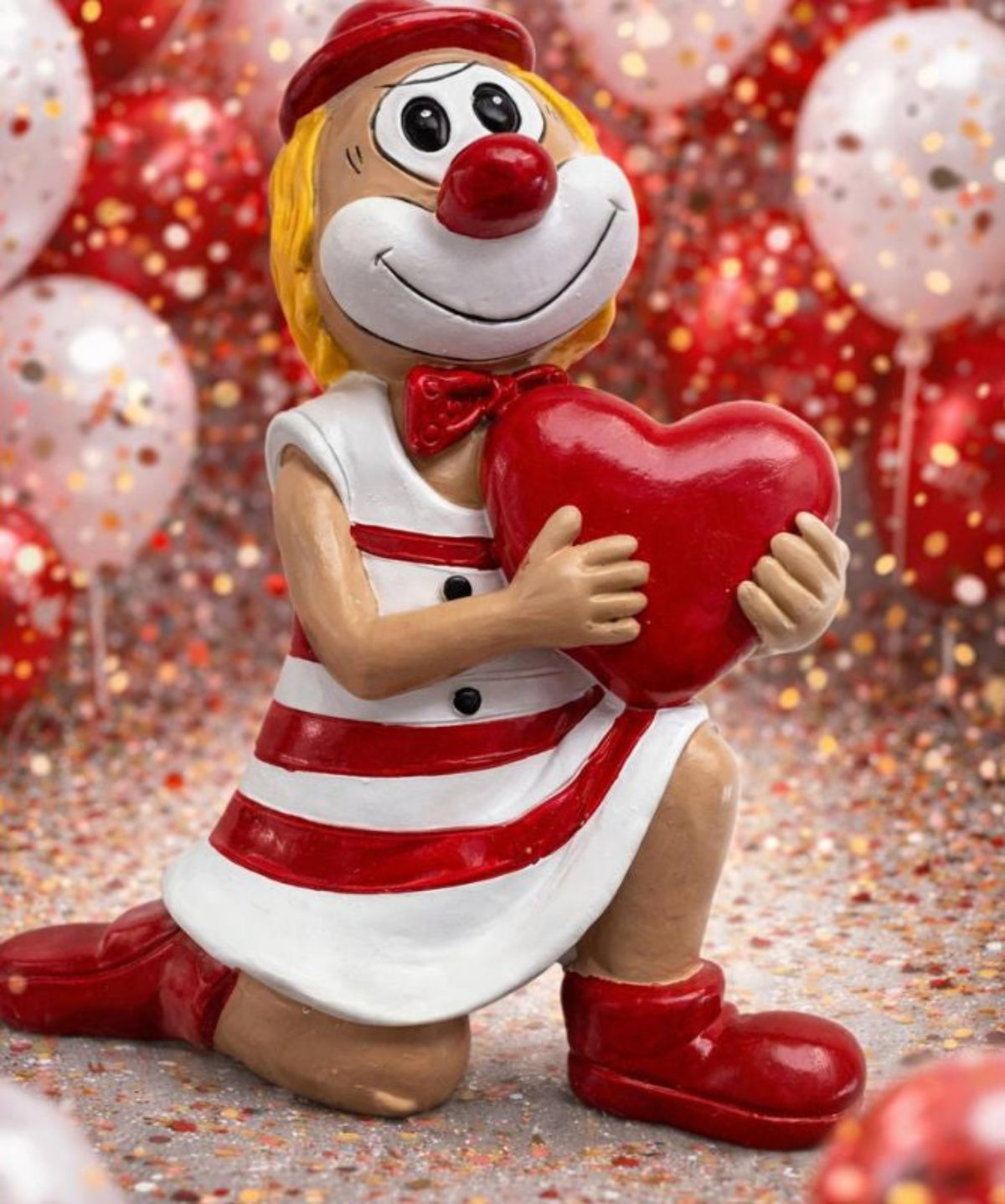 Schmitzens Clown Ich schenk dir ming Hätz Dekofigur Karneval Sammlerstück 10cm