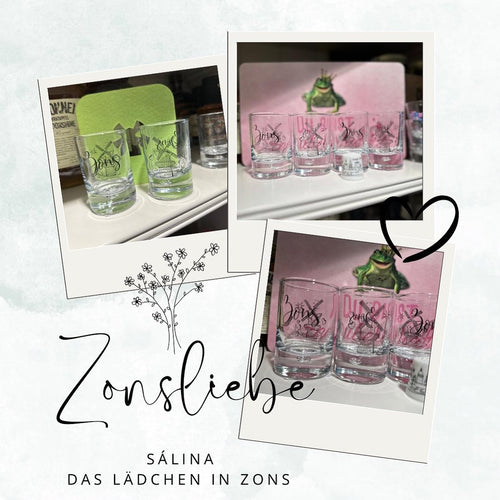 Schnapsglas Zons am Rhein Souvenir 2cl7