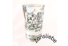 Load the picture into the gallery viewer, Schnapsglas Zons am Rhein Schweinebrunnen Sammlerstück Souvenir 2cl9
