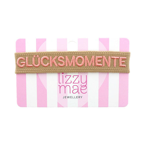 Statement-Armband Glücksmomente Beige Boho Hippie Stil 