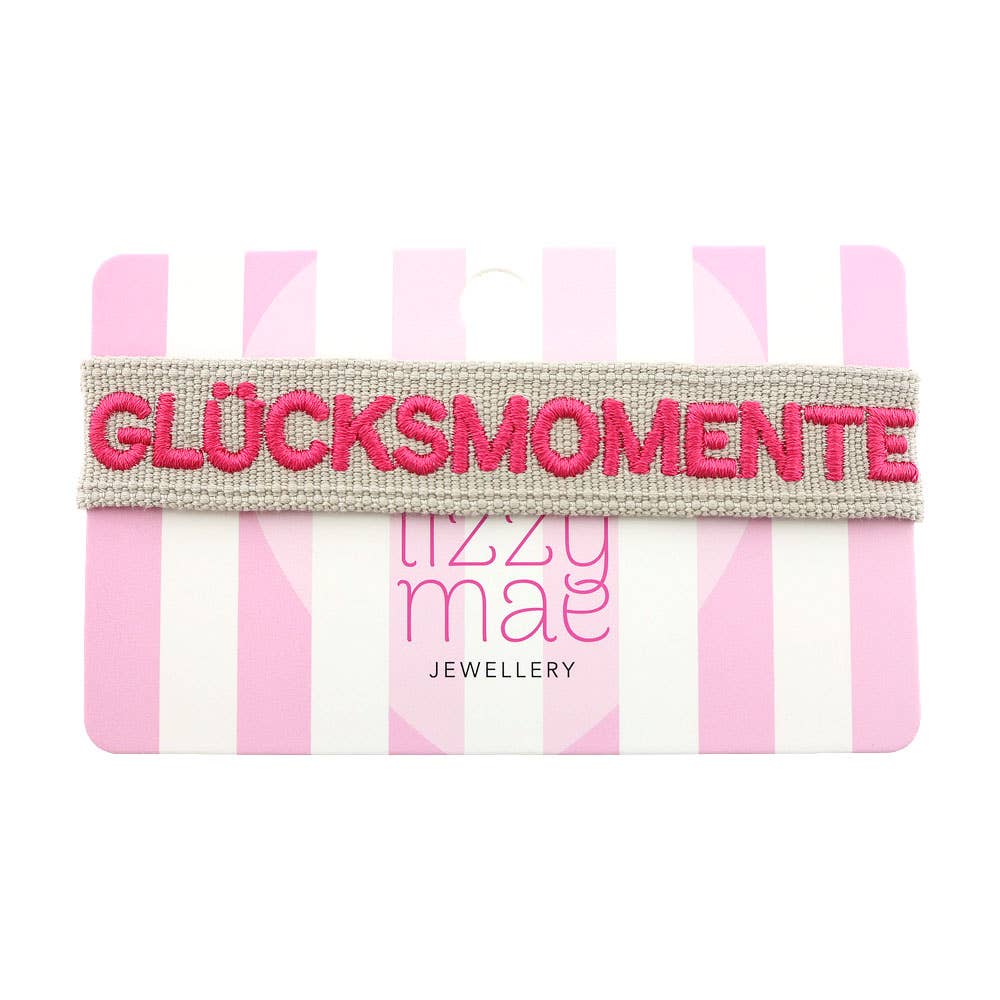 Statement-Armband Glücksmomente Grau Boho Hippie Stil