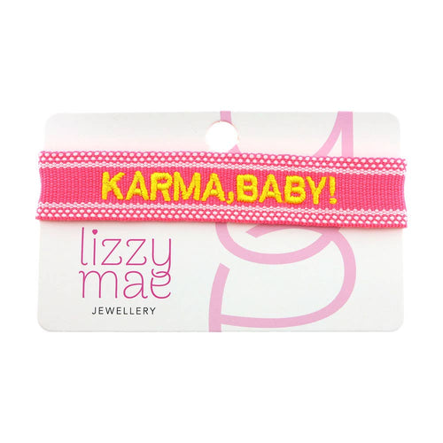 Statement-Armband KARMA,BABY! Pink Boho Hippie Stil