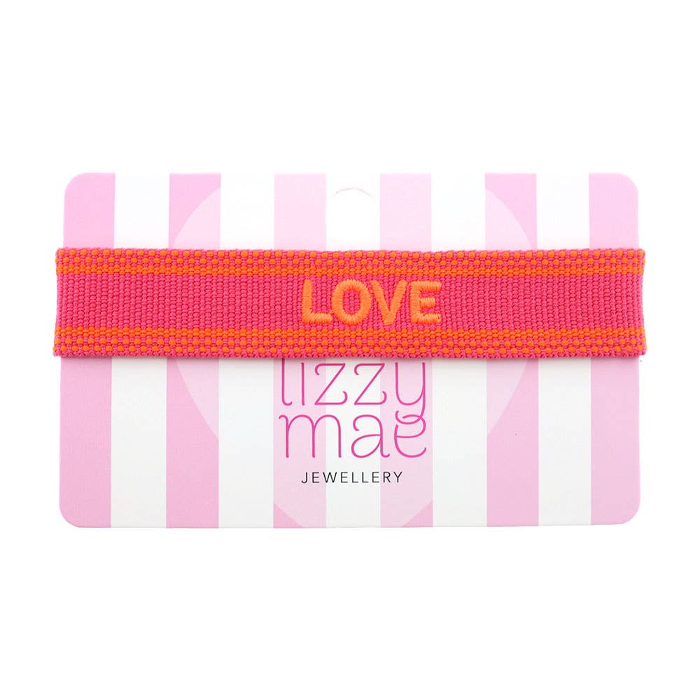 Statement-Armband LOVE Pink Boho Hippie