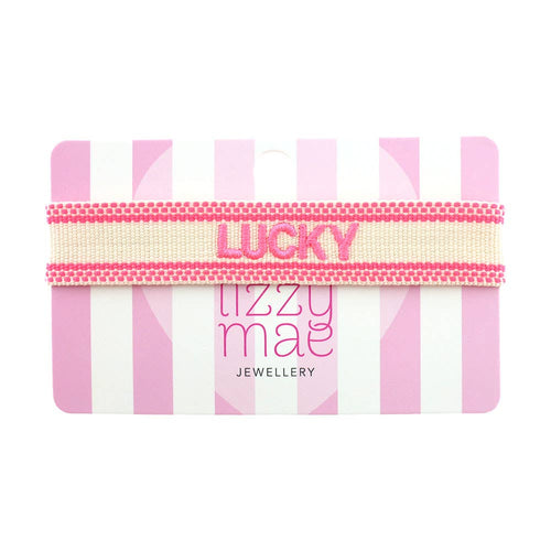Statement-Armband Lucky Rosa Boho Hippie Stil 