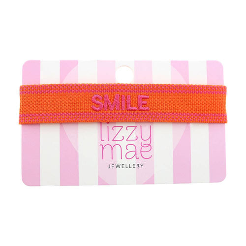 Statement-Armband Smile Orange Boho Hippie Stil 