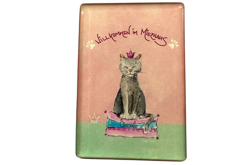 Sweet Design by Nala Motiv Magnet Willkommen im Miezhaus