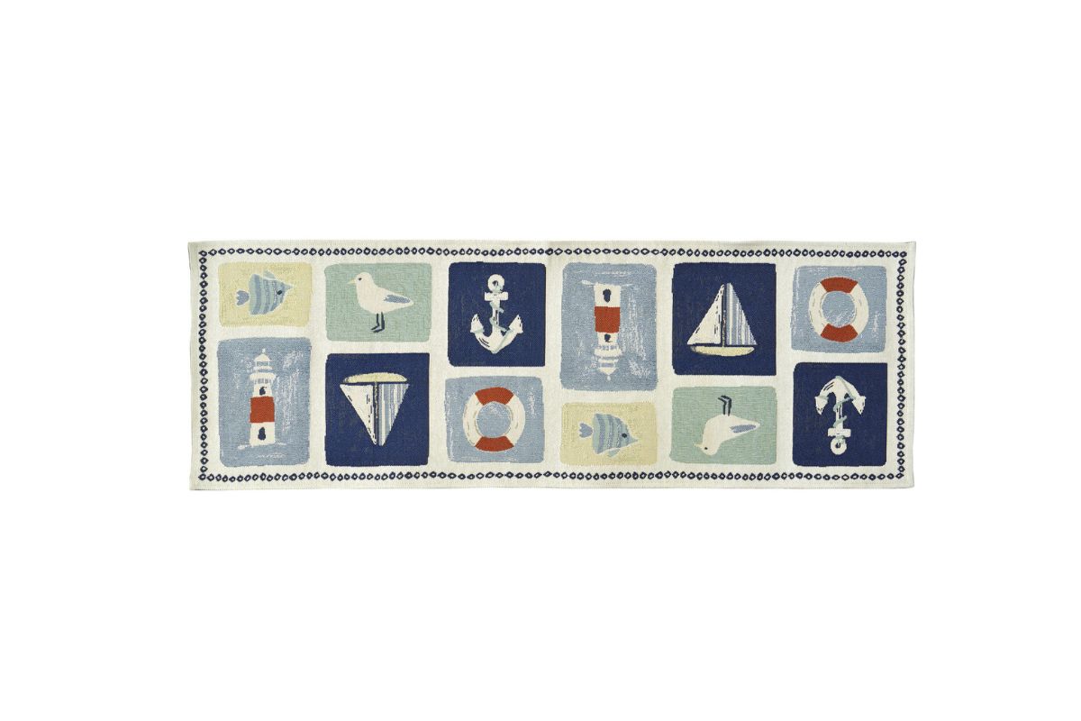 Tischläufer „Montauk“ – Patchworkoptik | Maritime Tischdeko