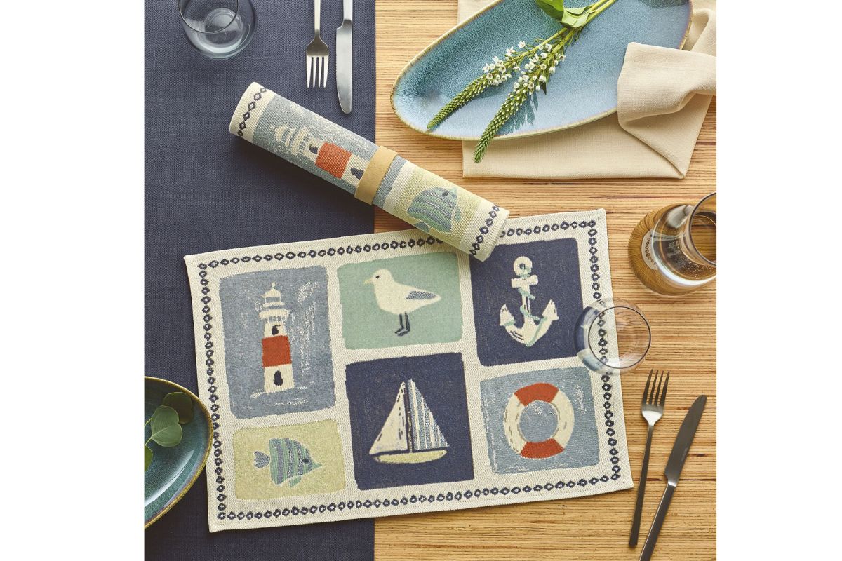 Tischset „Montauk“ – 2-teilig in Patchworkoptik | Maritime Tischdeko2