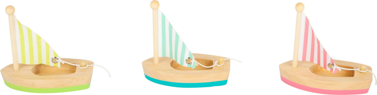 Wasserspielzeug 3 Segelboote Wasserspielzeug Holz