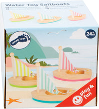 Lade das Bild in den Galerie-Viewer, Wasserspielzeug 3 Segelboote Wasserspielzeug Holz4
