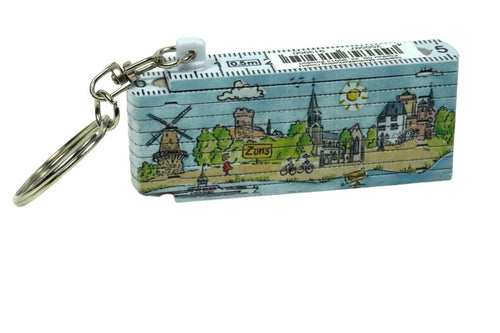 Zollstock Mini Zons am Rhein! Schlüsselanhänger 50cm Zons Souvenir