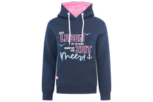 Lade das Bild in den Galerie-Viewer, Zwillingsherz Hoodie Das Leben ist zu kurz Nimm dir Zeit für Meer Gr. XL2
