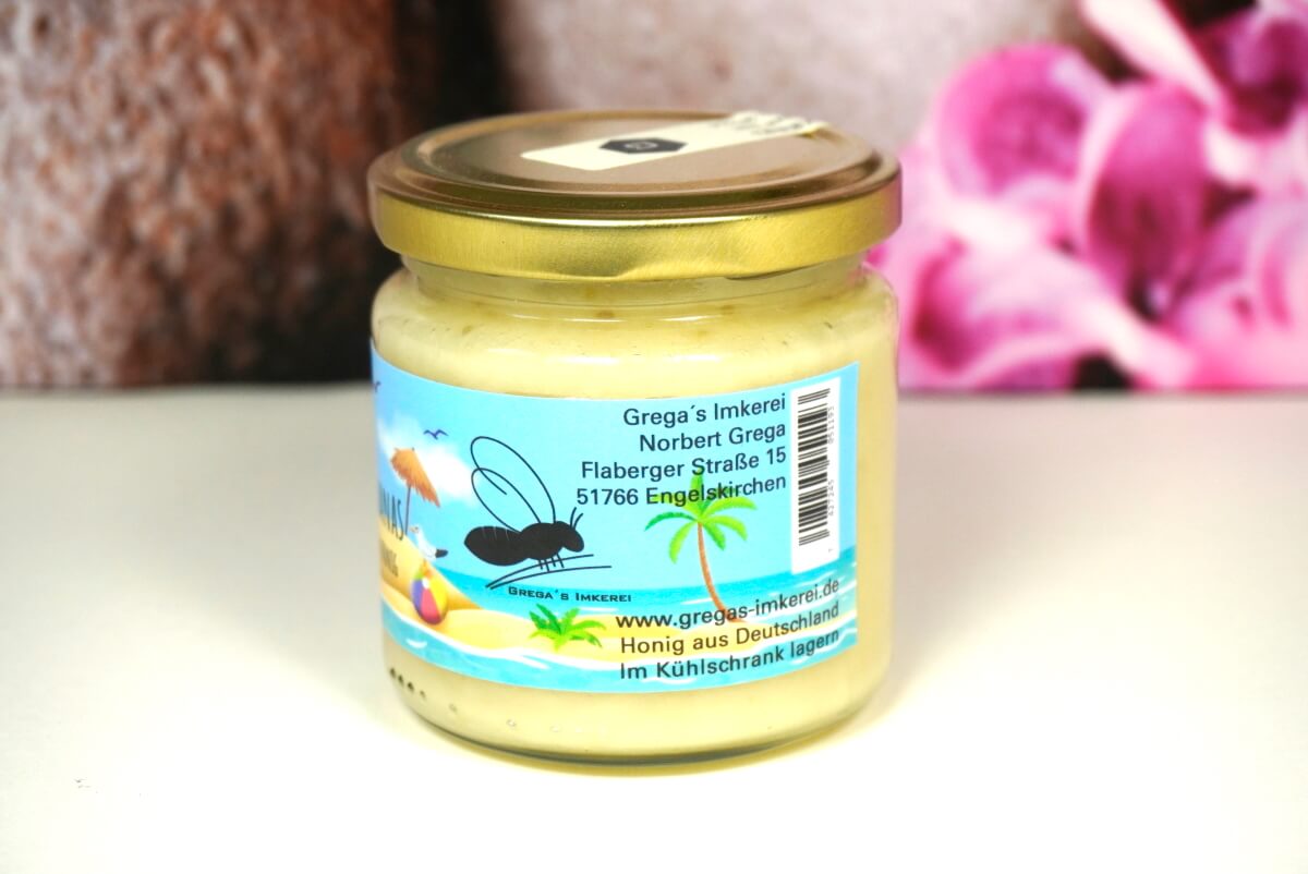 Ananas im Honig von Grega’s Imkerei Brotaufstrich Fruchtaufstrich 250gr Glas