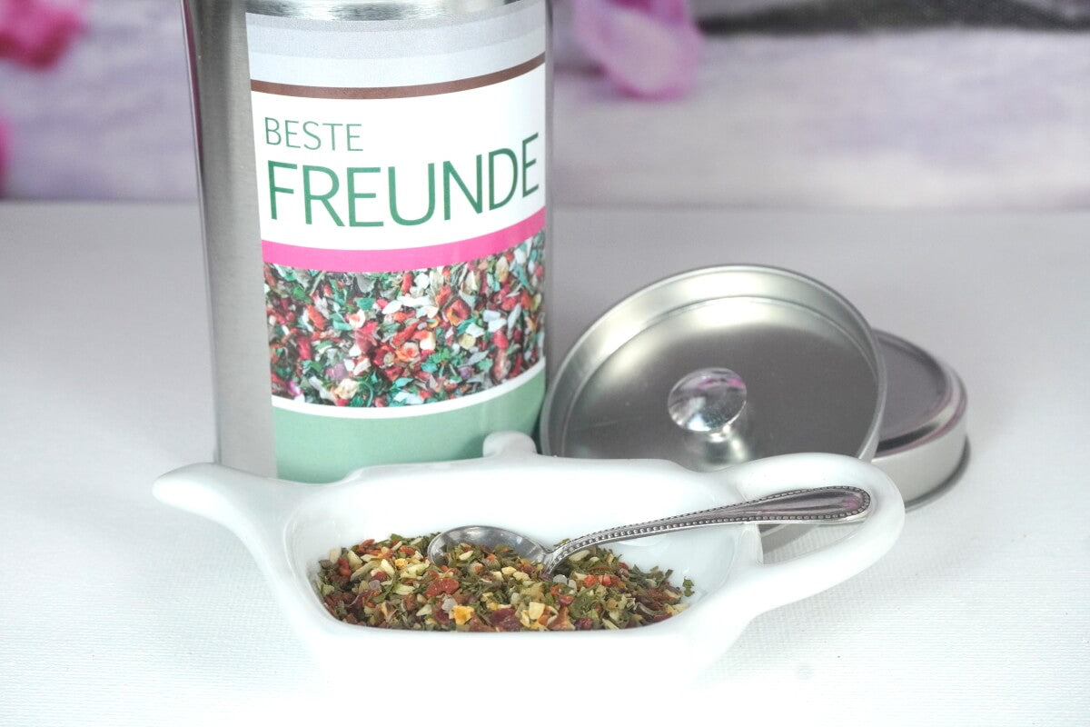 Beste Freunde von Kräuterküche Gewürzzubereitung Hand abgefüllt 90gr. Dose