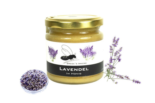 Lavendel im Honig von Grega’s Imkerei Brotaufstrich Fruchtaufstrich 250gr Glas
