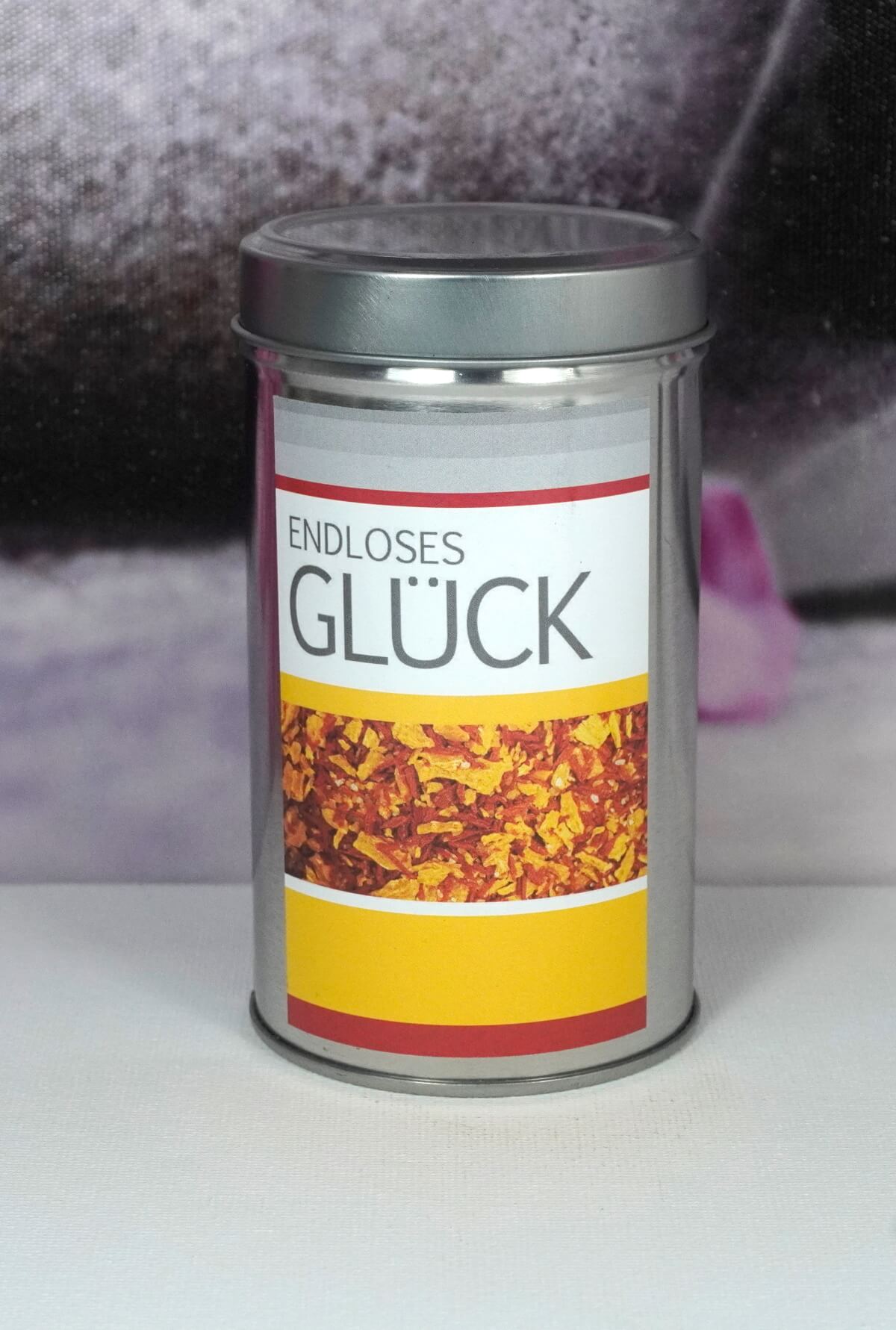 Endloses Glück von Kräuterküche Gewürzzubereitung Hand abgefüllt 125gr. Dose