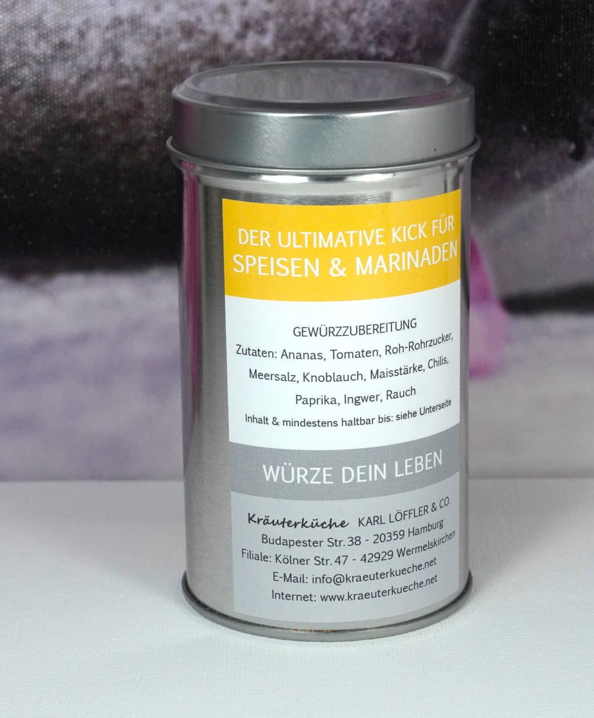 Endloses Glück von Kräuterküche Gewürzzubereitung Hand abgefüllt 125gr. Dose