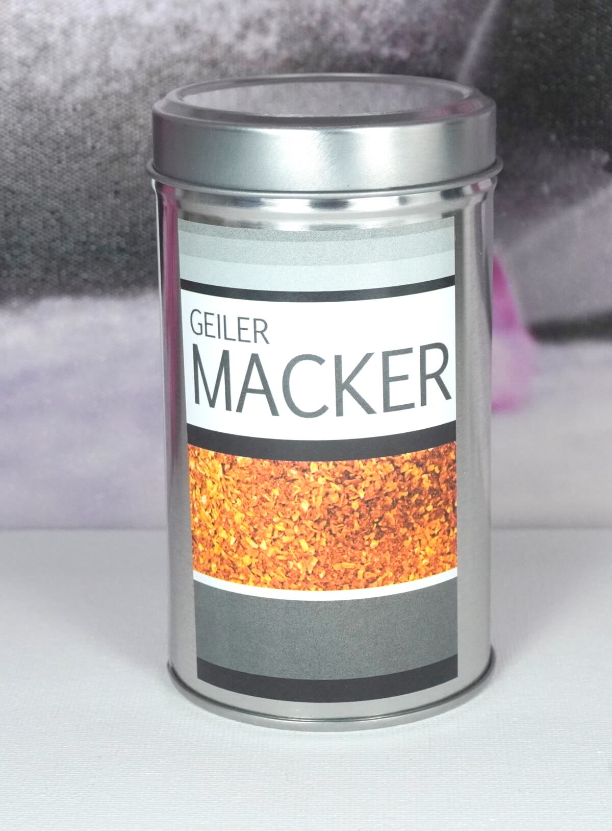 Geiler Macker von Kräuterküche Gewürzzubereitung Hand abgefüllt 125gr. Dose