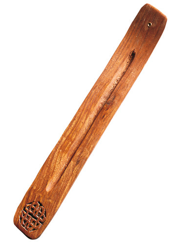 <transcy>Incense sticks and cones holder wood Celtic knot</transcy>