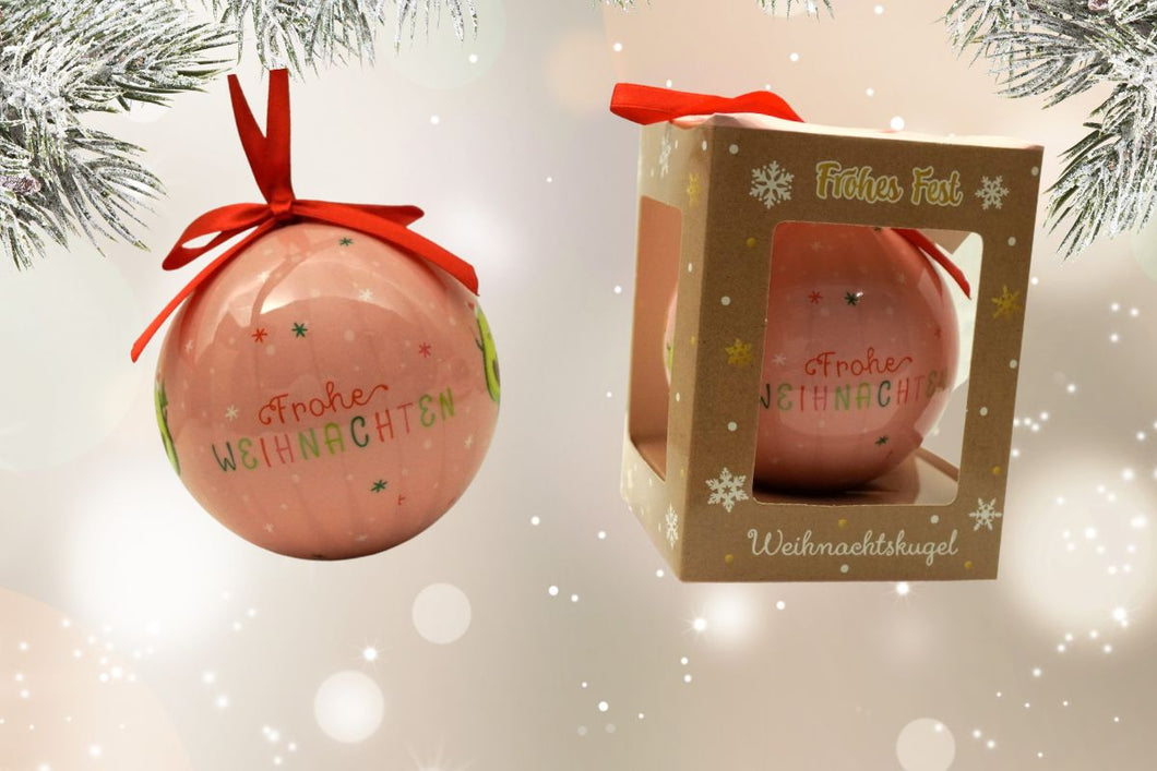 Weihnachtskugel Frohe Weihnachten von Sheepworld2