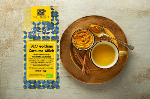 Goldene Curcuma Milch Naturbelassene Gewürzteemischung 100g