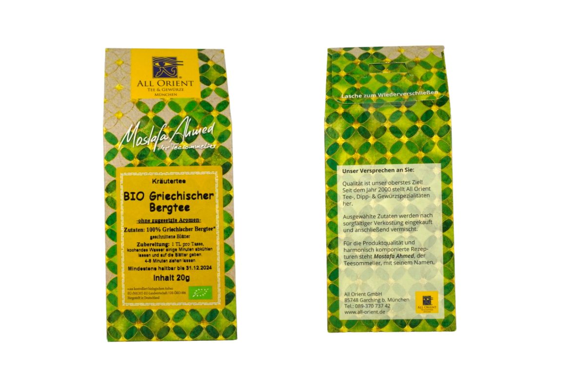 Griechischer Bergtee  Naturbelassener Kräutertee Säurearm 20g
