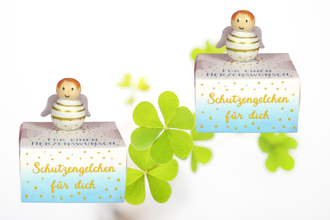 Schutzengelchen für dich Für einen Herzenswunsch Pappschachtel  4,5cm
