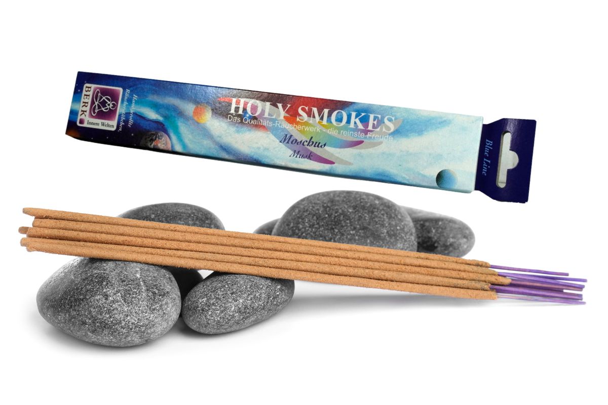 Räucherstäbchen Berk Holy Smokes Moschus Blue Line 10 Stäbchen Brenndauer ca. 45 Minuten