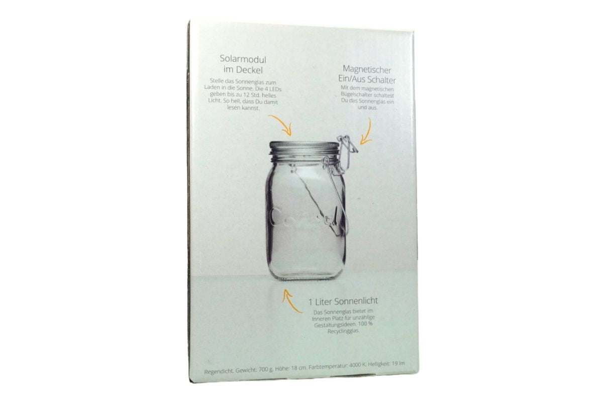 Consul Sonnenglas 1 Liter Sonnenlicht Neu USB Winterladefunktion8