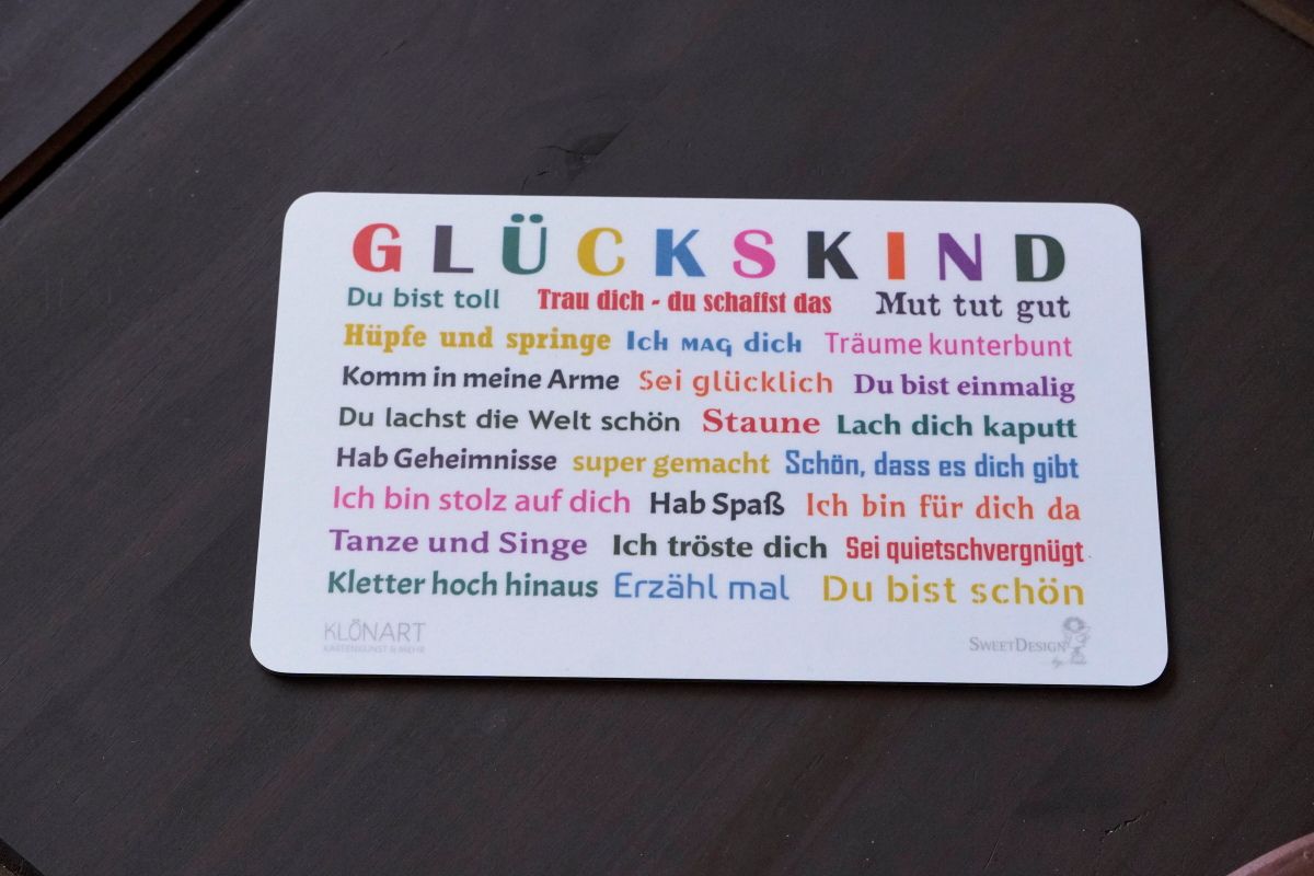 Sweet Design by Nala Motiv Frühstücksbrettchen Glückskind Du bist toll
