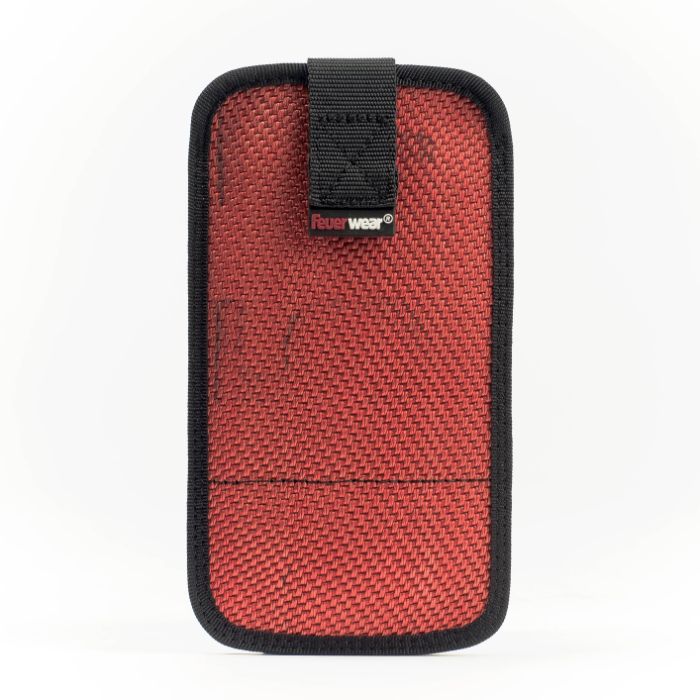 Handyhülle Mitch 12, Feuerwear, Unikate, Nachhaltigkeit, Feuerwehrschlauch, Feuerwehr, Handy, Weiß, Rot, Schwarz, Upcycling