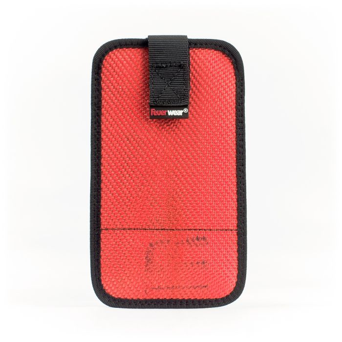 Handyhülle Mitch 13, Feuerwear, Unikate, Nachhaltigkeit, Feuerwehrschlauch, Feuerwehr, Handy, Weiß, Rot, Schwarz, Upcycling